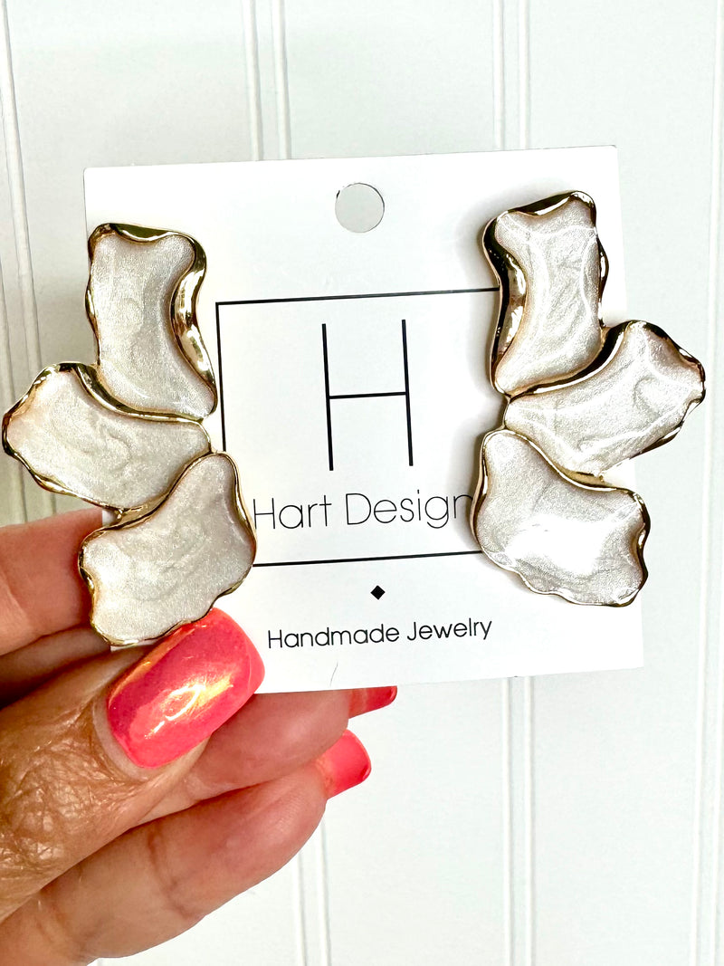 Hart Designs- Pearly Petals Earrings