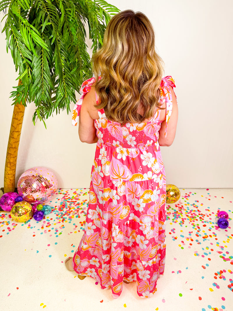 MM- Kiwi Bloom Coral Salem Dress