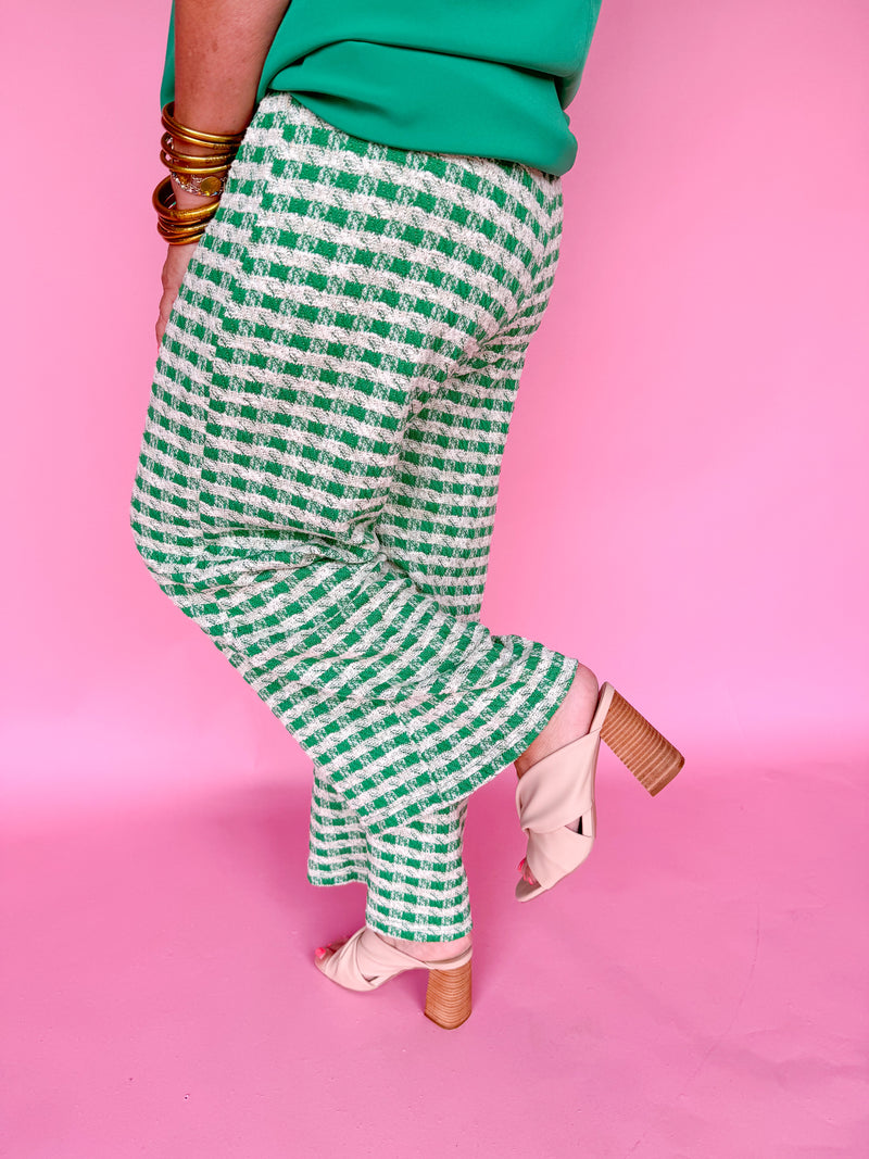 Clueless Green Houndstooth Trousers