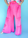 Pink Tiered Roll With Me Pants