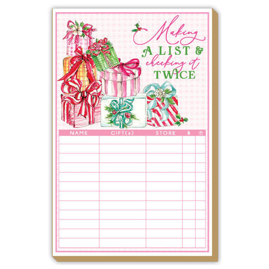 Rosanne Beck- Large Notepad- Making a List Wrapped Packages