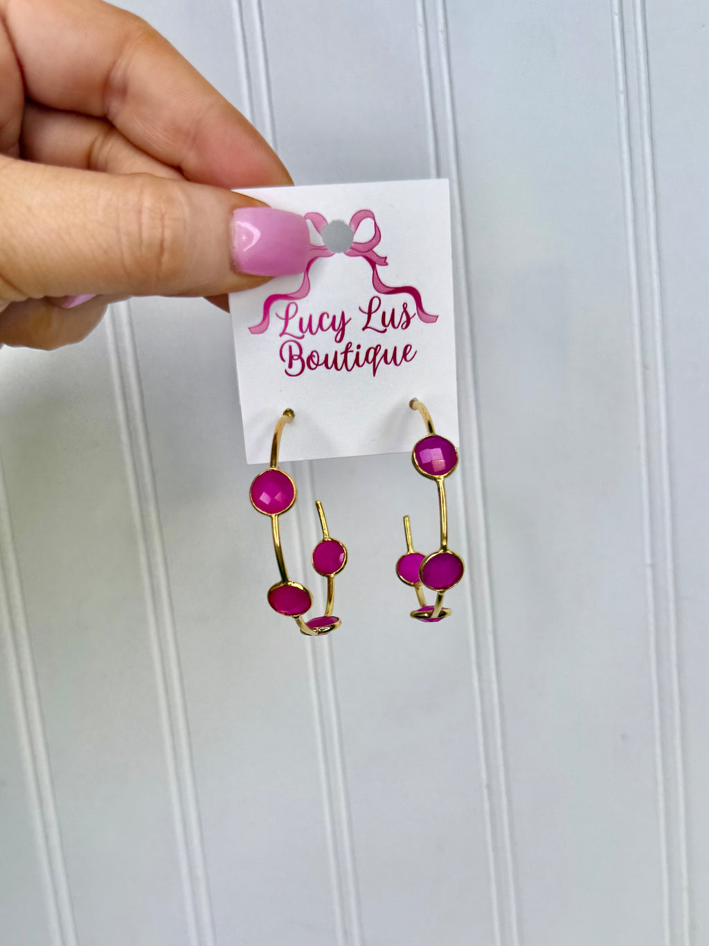 Hot In Fuchsia Hoops