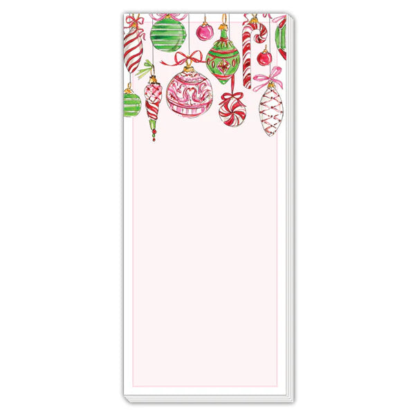 Rosanne Beck- Skinny Notepad- Pink Peppermint Ornaments