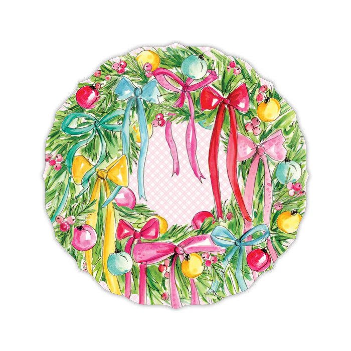 Rosanne Beck- Posh Die Placemat- Happy Bow Wreath