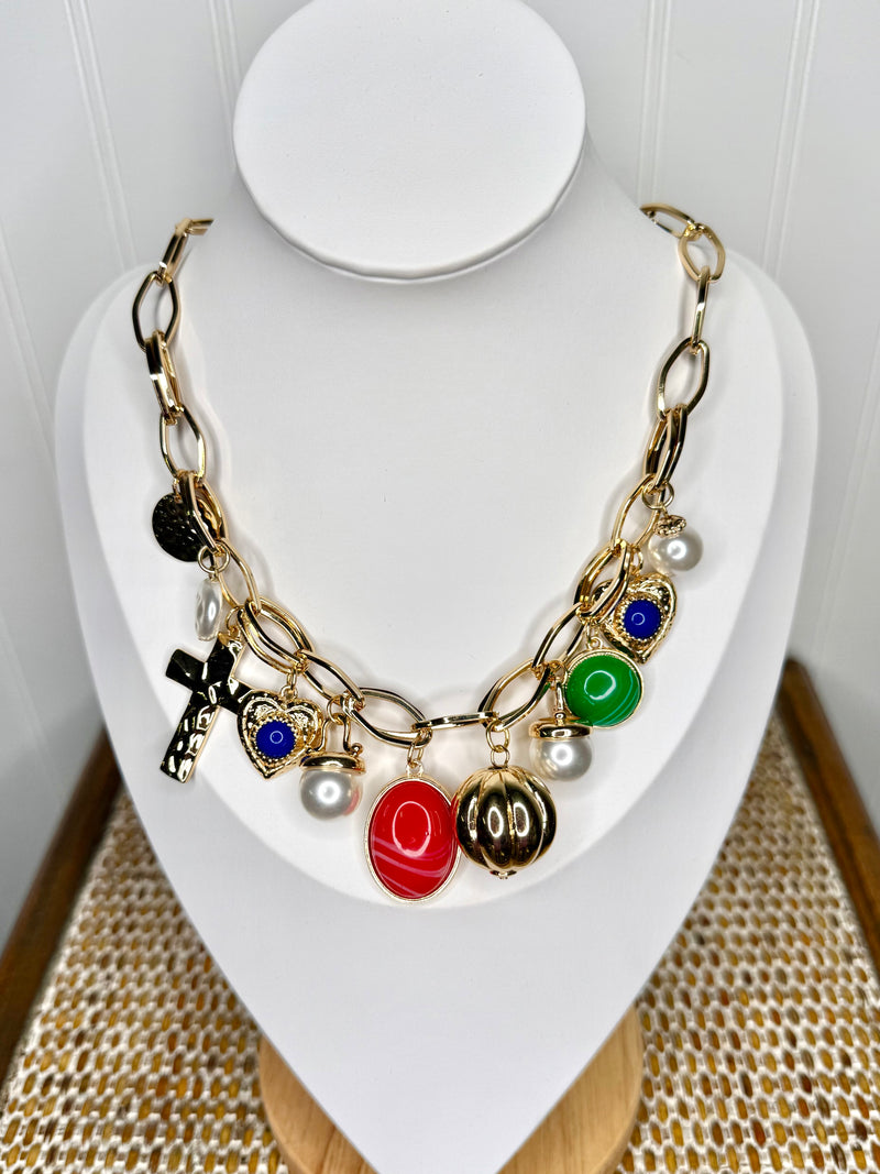 Jewel of May Charm Necklace