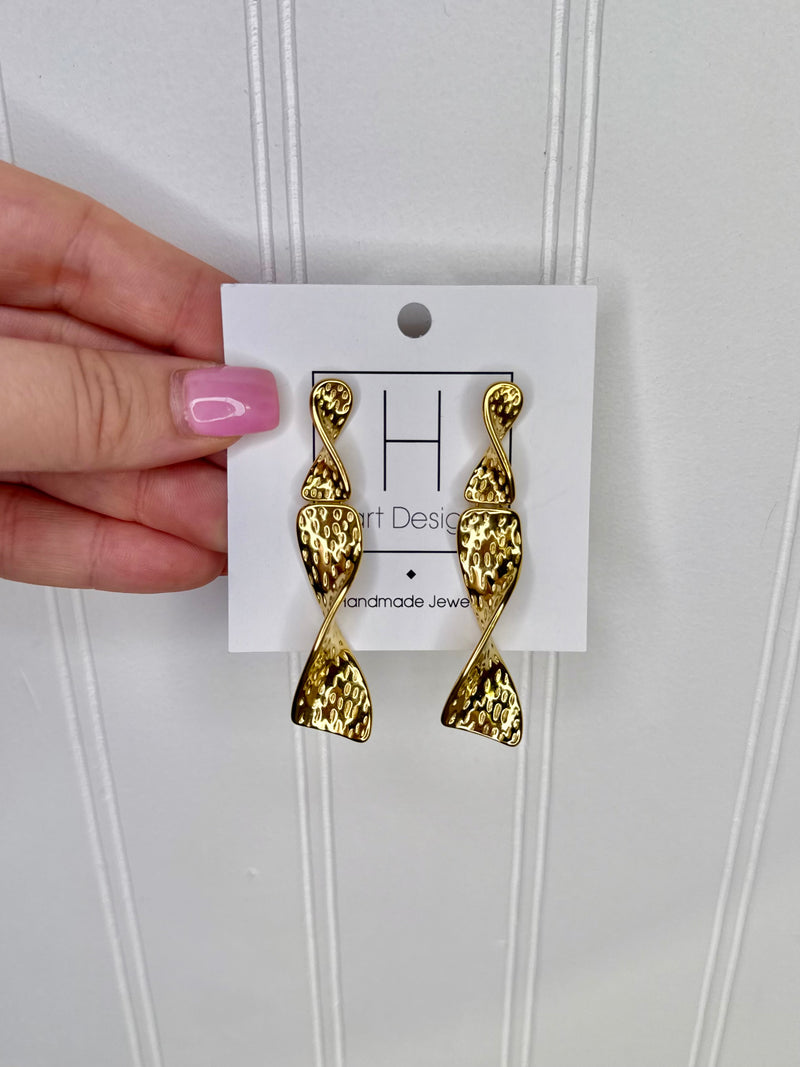 Hart Designs- Golden Hourglass Earrings