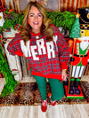 Merry Magic Christmas Plaid  Pullover