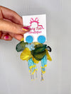 Island Blossom Earrings- Blue