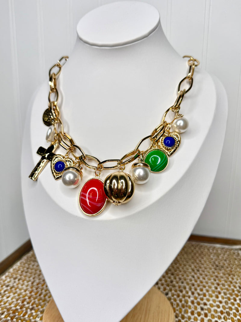 Jewel of May Charm Necklace