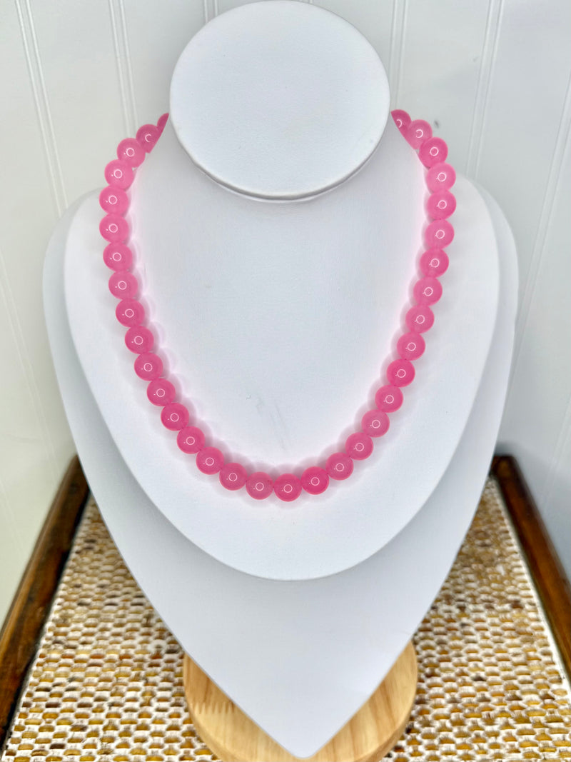 Hart Designs- Pink Fever Beaded Necklace