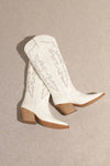 Samantha Cowgirl Boots- Off White