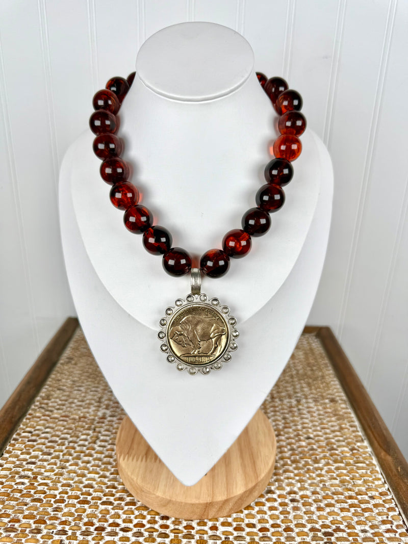 Yochi- Buffalo Nickel Necklace