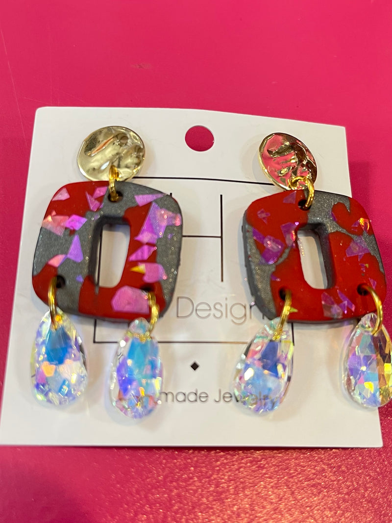 Hart Designs- Bling Bulldog Earrings