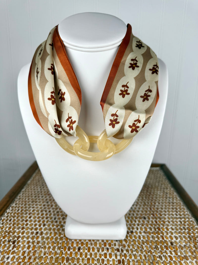 Hart Designs- Bonfire Blossoms Scarf Necklace