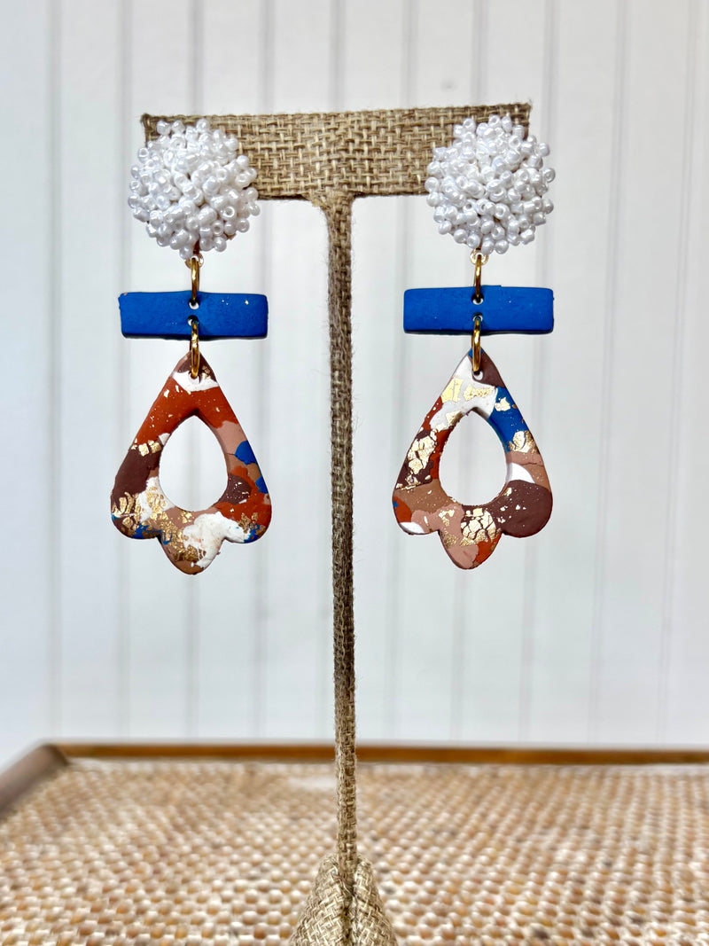 Hart Designs- Falling For Blue Earrings