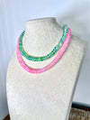 Hart Designs- Mermaid Bead Necklace- Pink