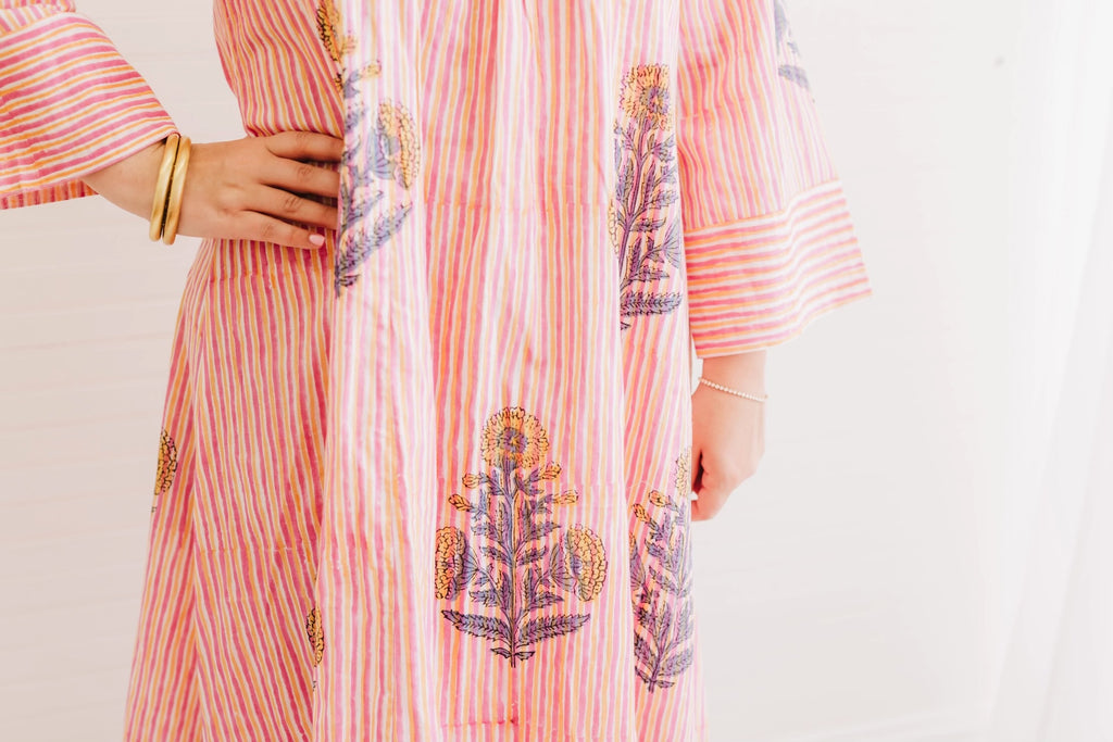 GA Peach Caftan Dress