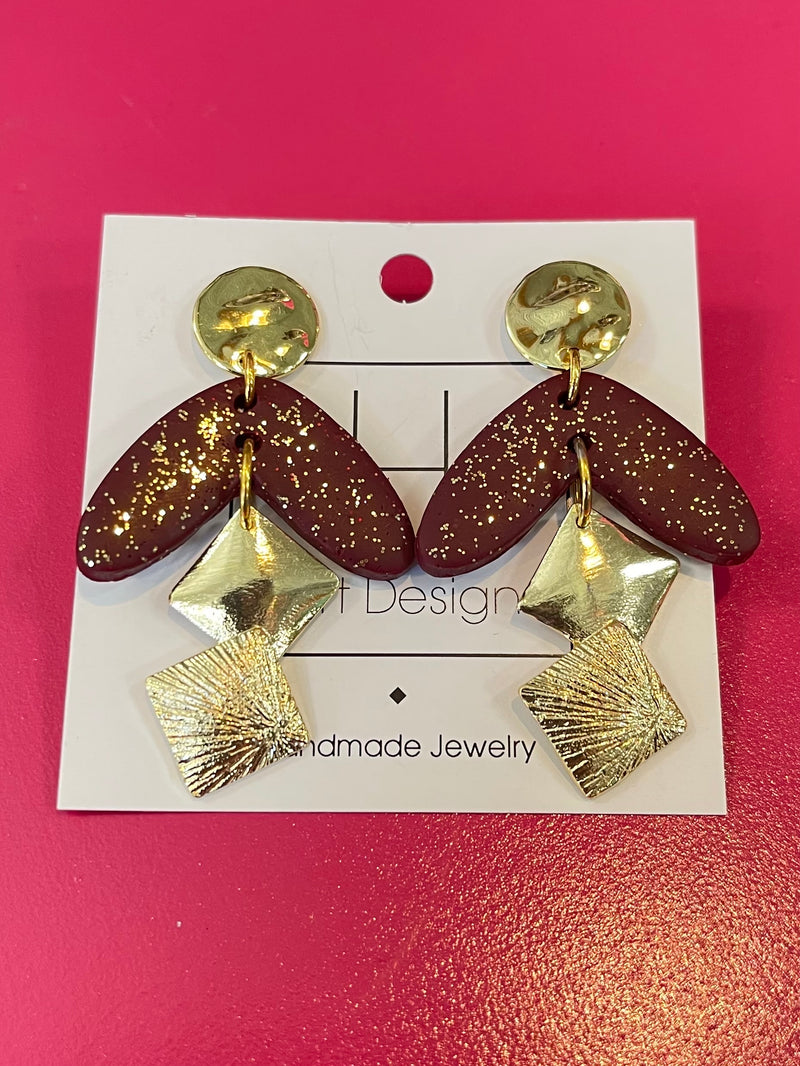 Hart Designs- Chocolate Gold Earrings