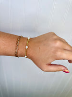 Sommer Gold Beaded Bracelet- Pearl