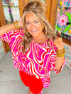 Abstract Zebra Top