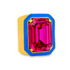 Tova- Big Dakota Ring- Neon Blue