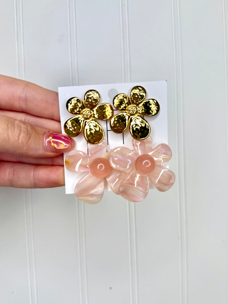 Hart Designs- Blush Bloom Earrings