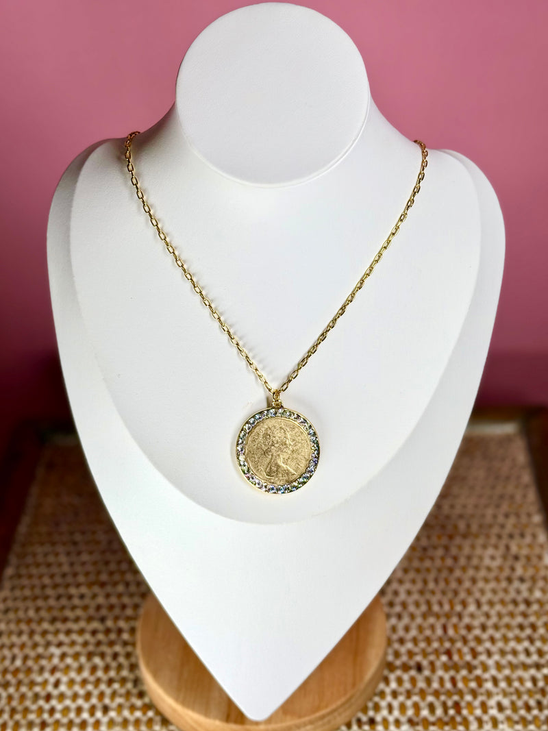 Yochi- Mrs. Bling Coin Necklace