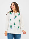Mary Square- Lakelyn Sweatshirt- Blue Trees