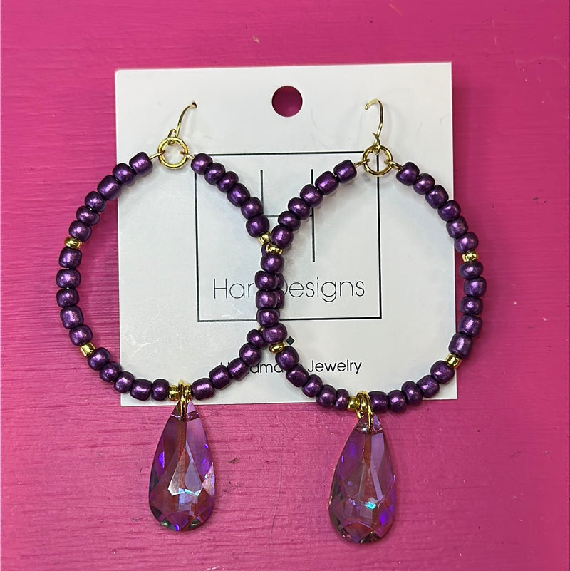 Amethyst Beauty Hoops