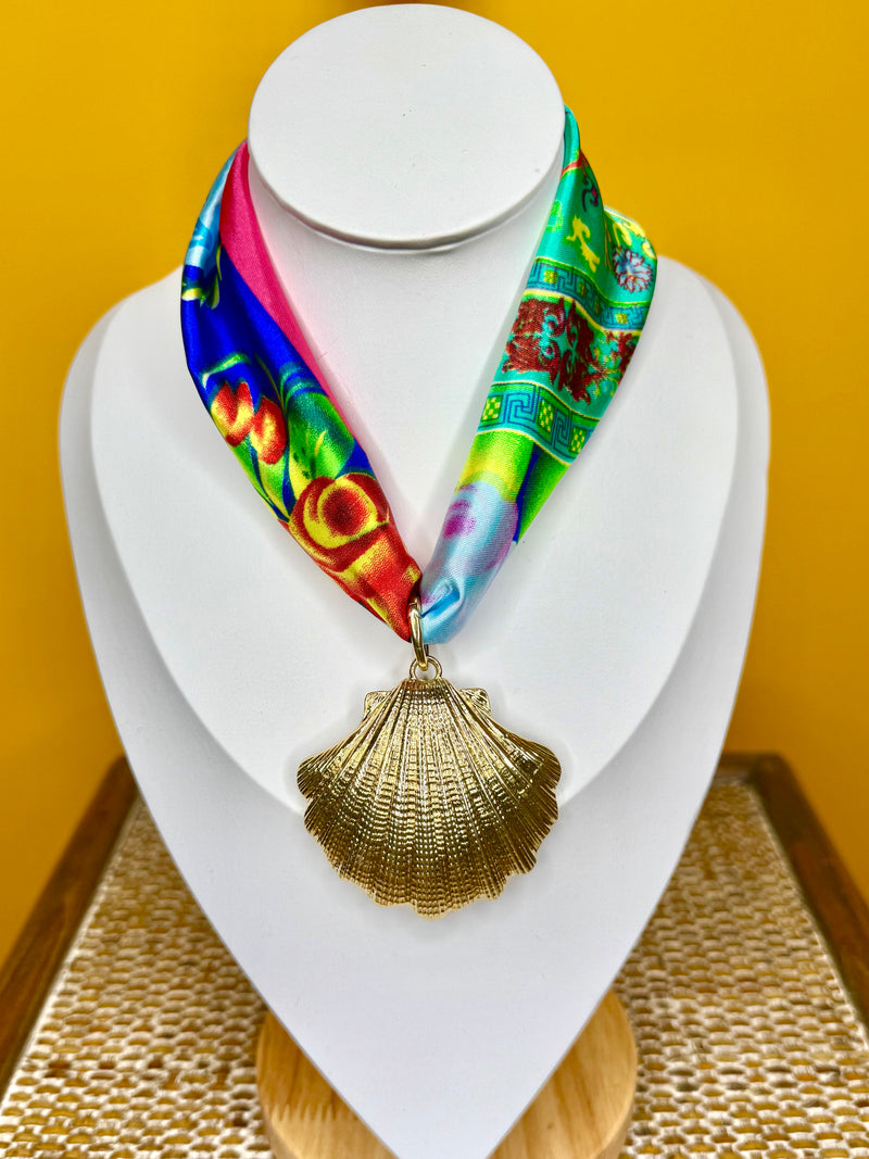 Sunset Shells Scarf Necklace