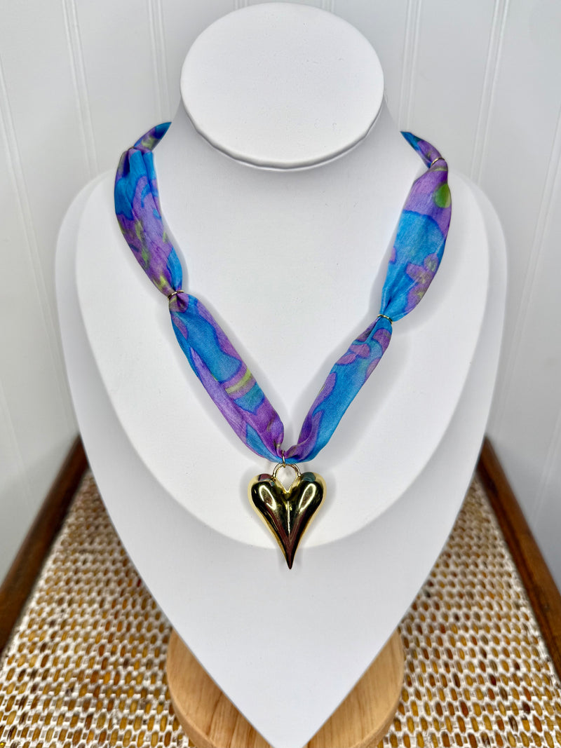 Hart Designs - Lavender Love Scarf Necklace