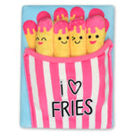 I Heart Fries Plush Notebook