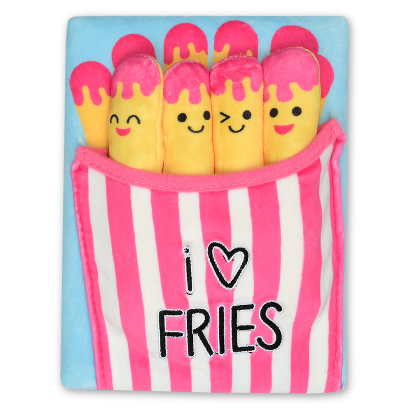 I Heart Fries Plush Notebook