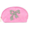 Iscream- Glitter Bow Oval Cosmetic Bag