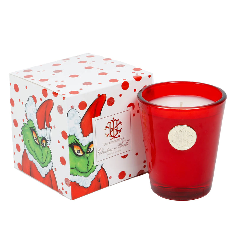 Lux Fragrances- Christmas In Whoville 8oz Designer Box Candle