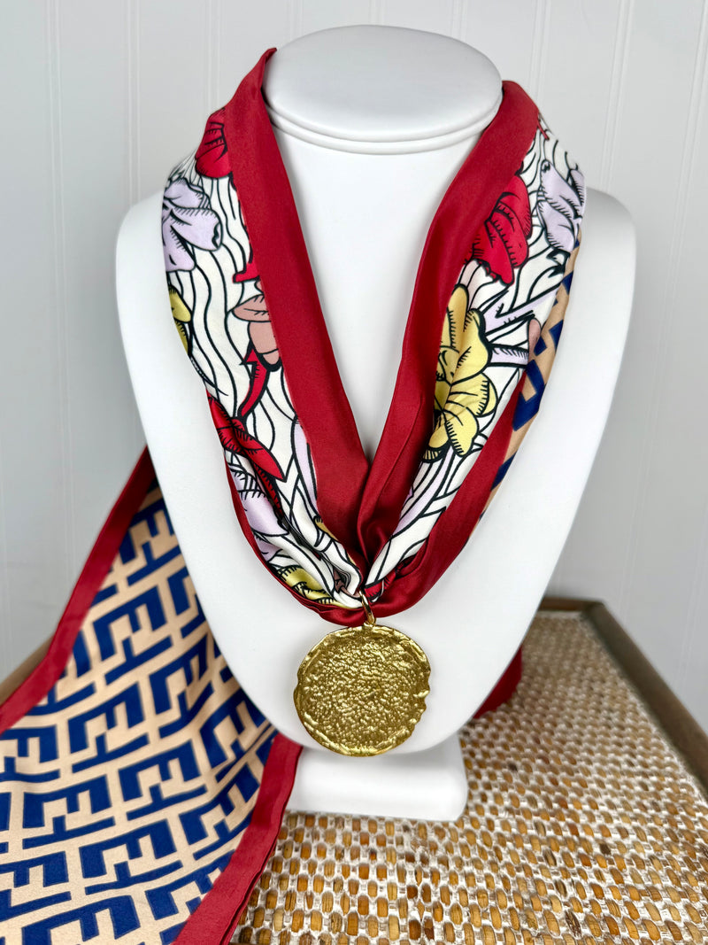 Hart Designs- Fall Florals Scarf Necklace