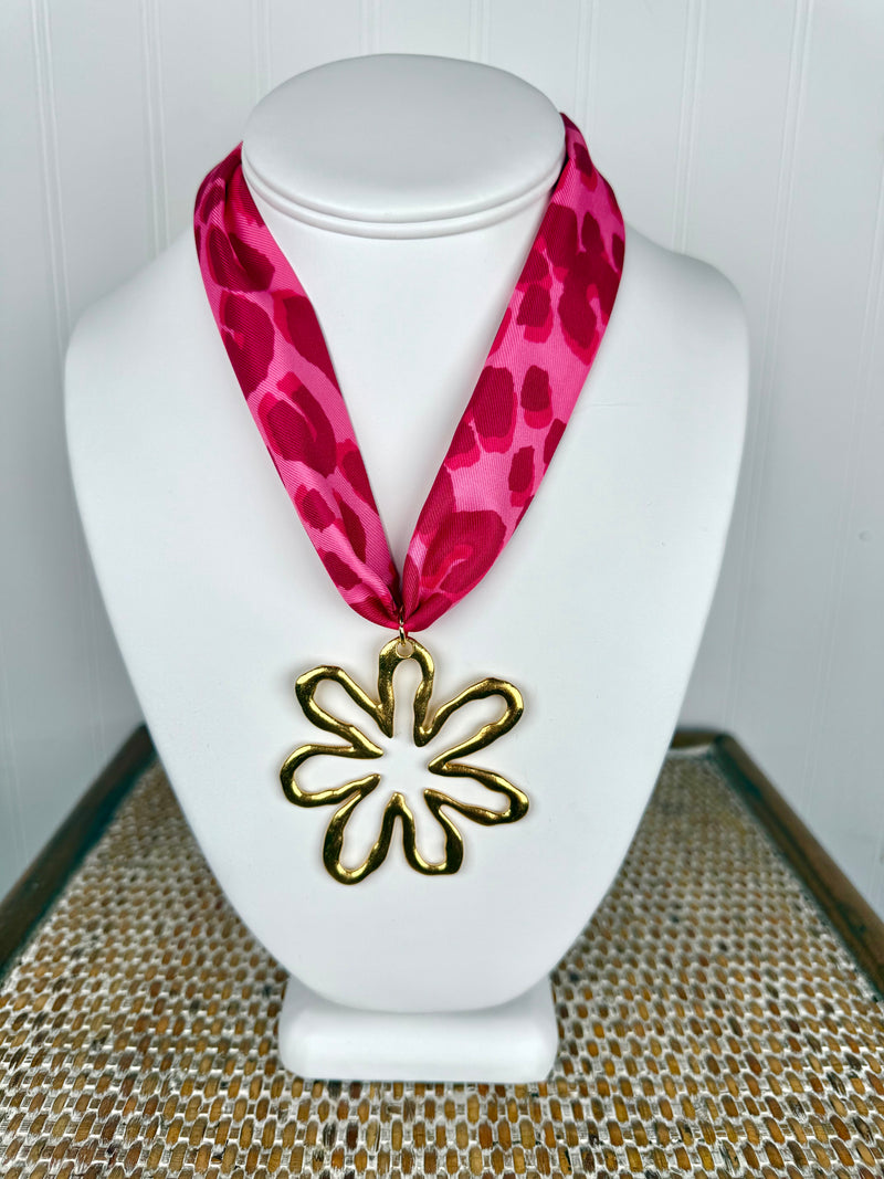 Hart Designs- Prowl & Pink Scarf Necklace