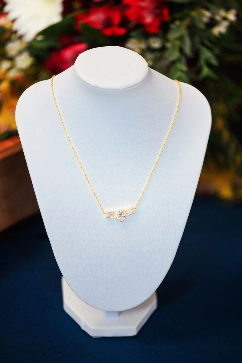 Tatum James- Caroline Necklace- White CZ