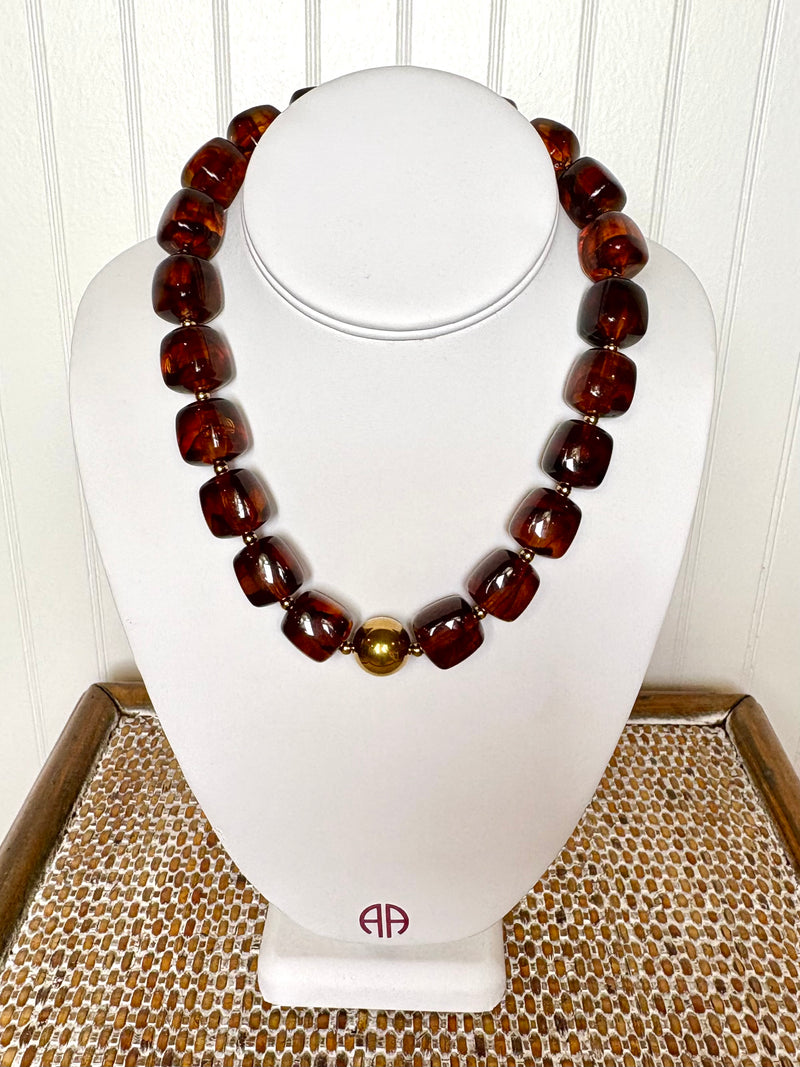 Hart Designs- Brown Beaded Necklace