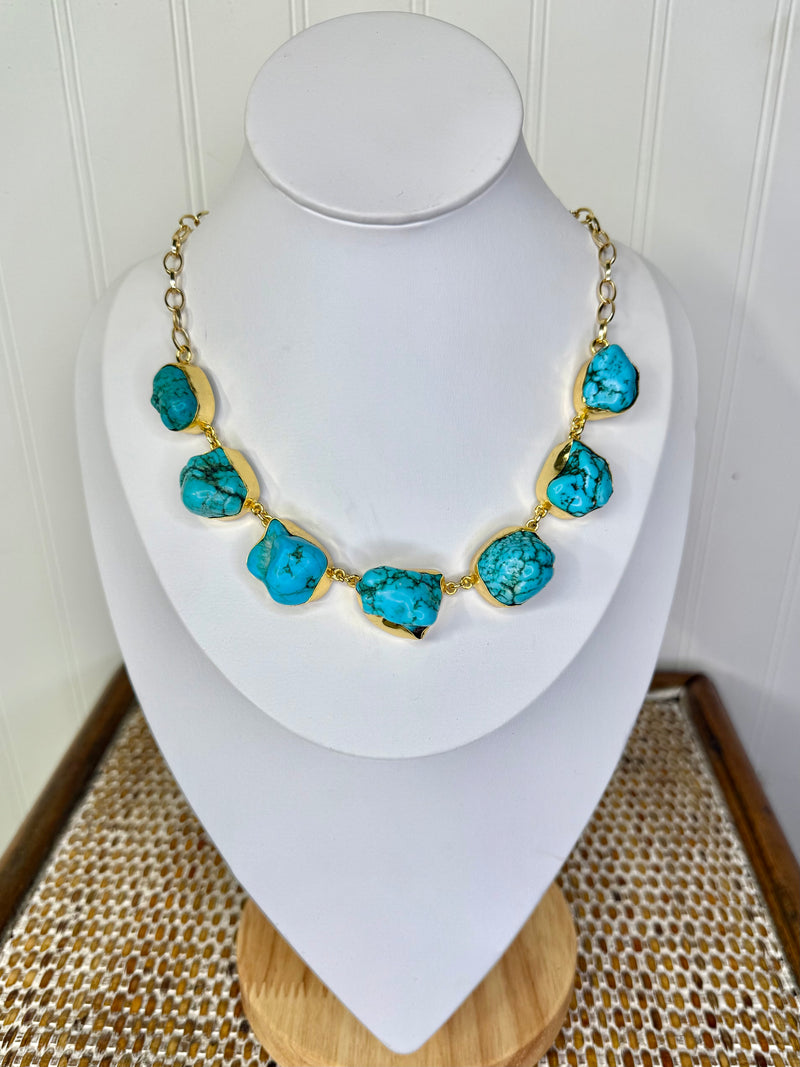 Key Largo Turquoise Stone Necklace