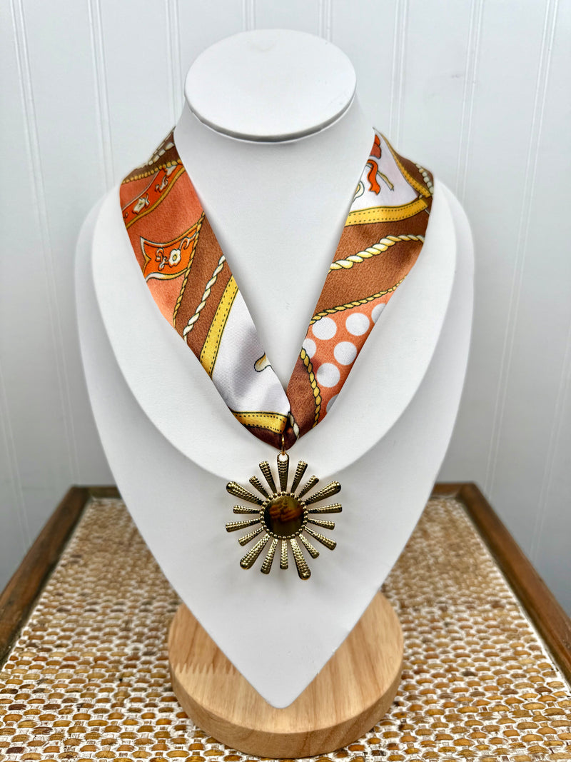 Hart Designs- Fall Blossom Scarf Necklace