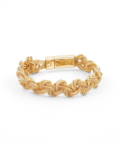 Twist And Turn Braided Gold Bracelet