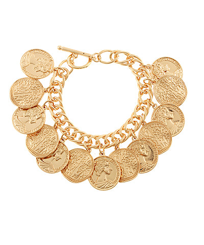 Coin Collector- Coin Charm Bracelet