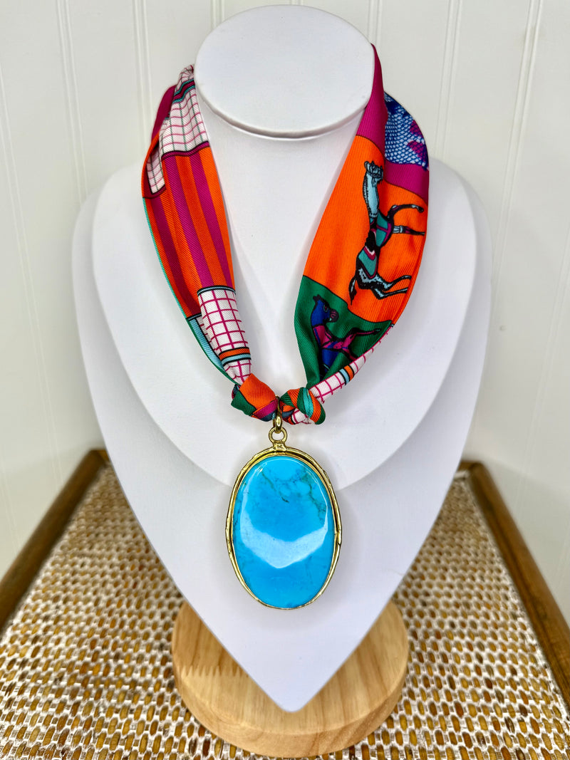 Pompano Paradise Scarf Necklace