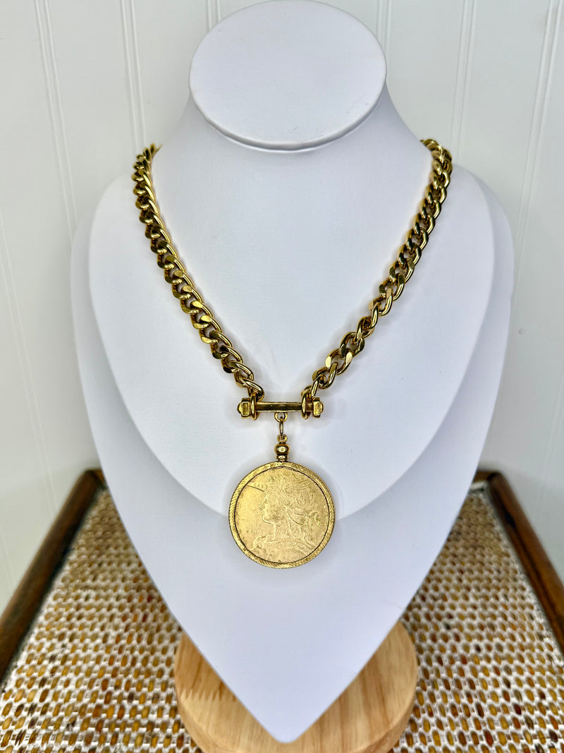 Yochi- Goddess Forever Coin Necklace