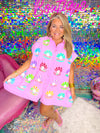 Queen Of Sparkles Pink Gauze Clam And Shell Dress