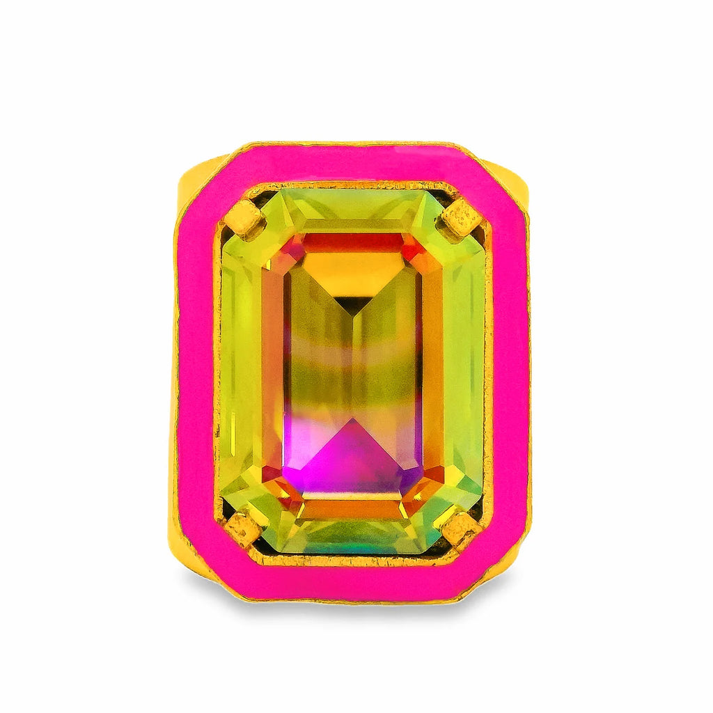 Tova- Big Dakota Ring- Neon Pink
