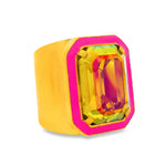 Tova- Big Dakota Ring- Neon Pink