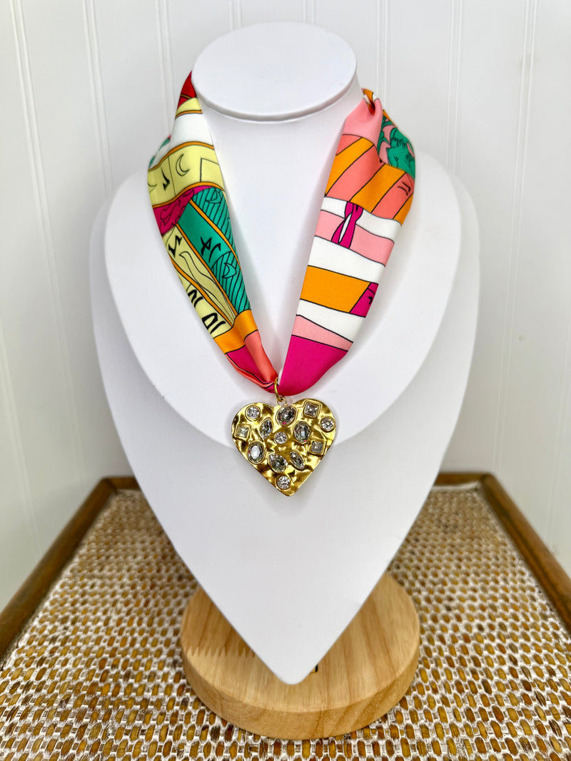 Hart Designs- Shining Heart Scarf Necklace