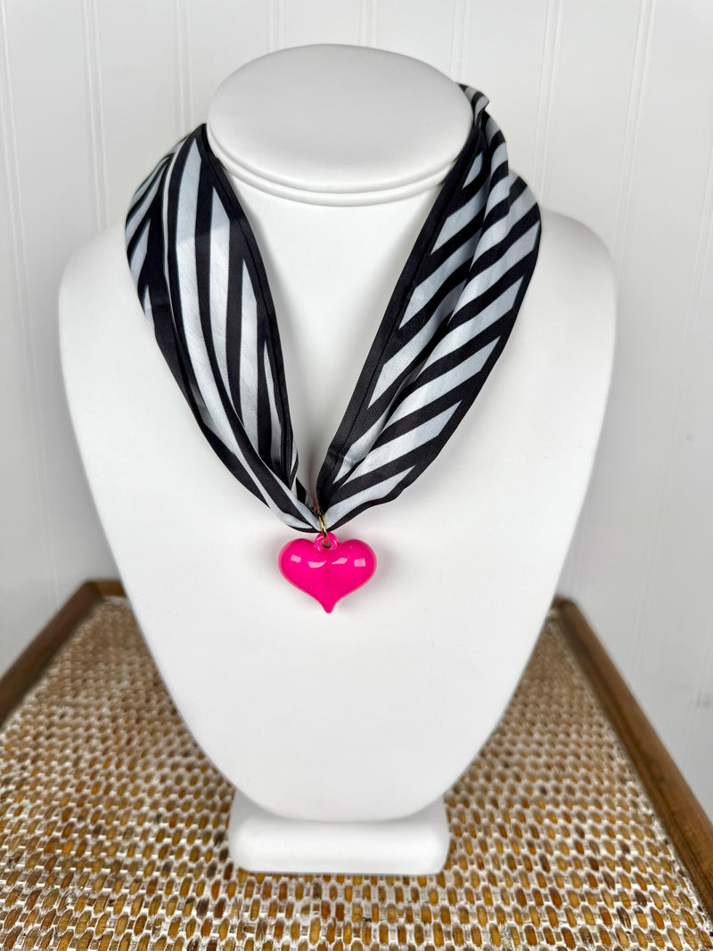 Hart Designs- Haunted Heart Scarf Necklace